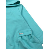 Liu Jo Felpa Xon Zip E Cappuccio tinta unita Verde Acqua per Neonata KA4109N VERDE ACQUA LIU JO 