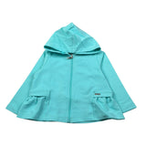 Liu Jo Felpa Xon Zip E Cappuccio tinta unita Verde Acqua per Bambina KA4109 VERDE ACQUA LIU JO 