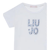 Liu Jo T-Shirt tinta unita con Stampa Bianco per Bambina KA5094J BIANCO LIU JO 