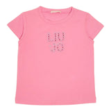 Liu Jo T-Shirt tinta unita con Stampa Rosa per Bambina KA5094J ROSA LIU JO 