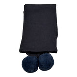 Liu Jo Sciarpa tinta unita con Pon Pon Blu per Bambina KF1164 BLU LIU JO 