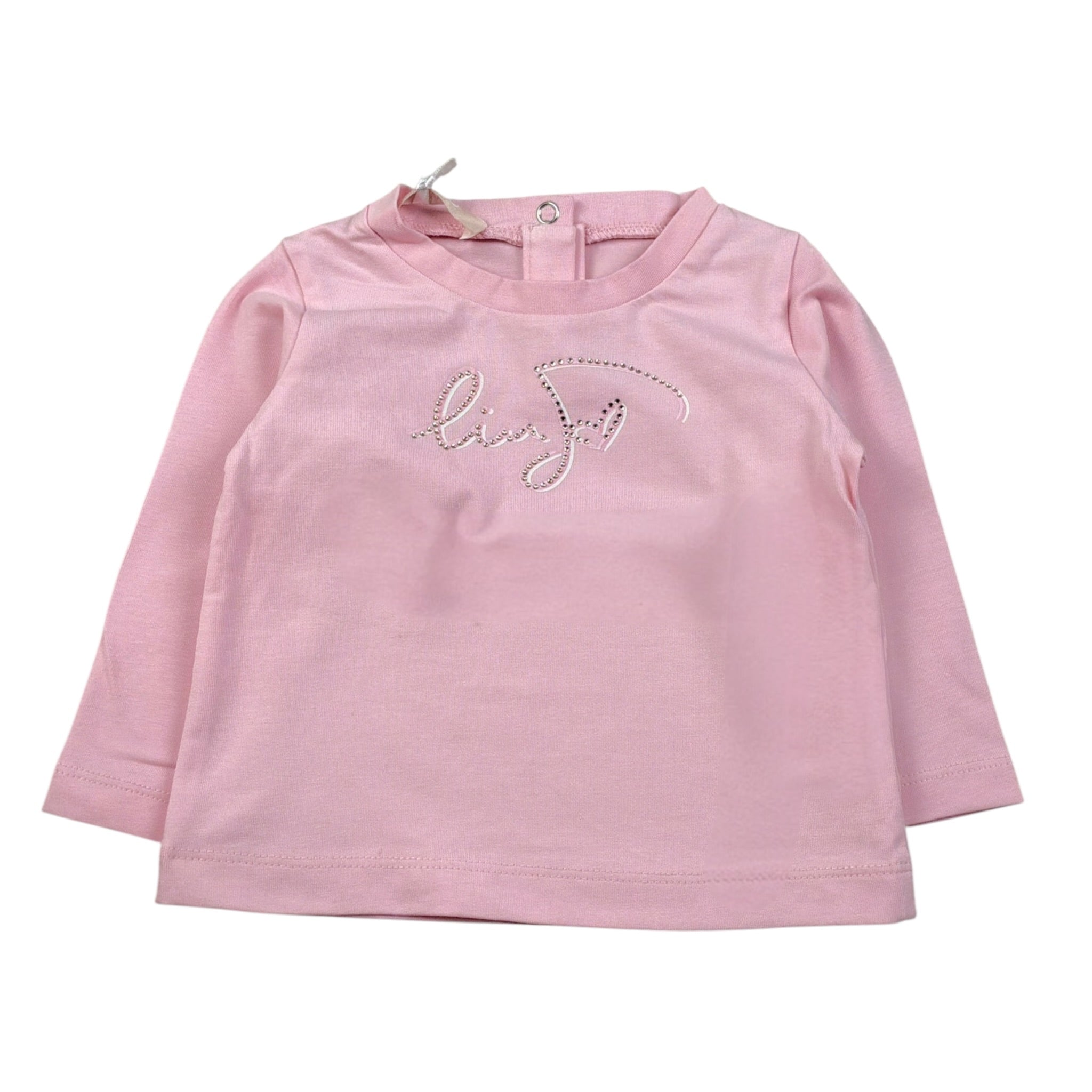 Liu Jo Shirt tinta unita con Stampa Rosa per Neonata KF2194 ROSA LIU JO 