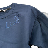 Liu Jo Felpa tinta unita con Maniche In Tulle Blu per Bambina KF3009 BLU LIU JO 