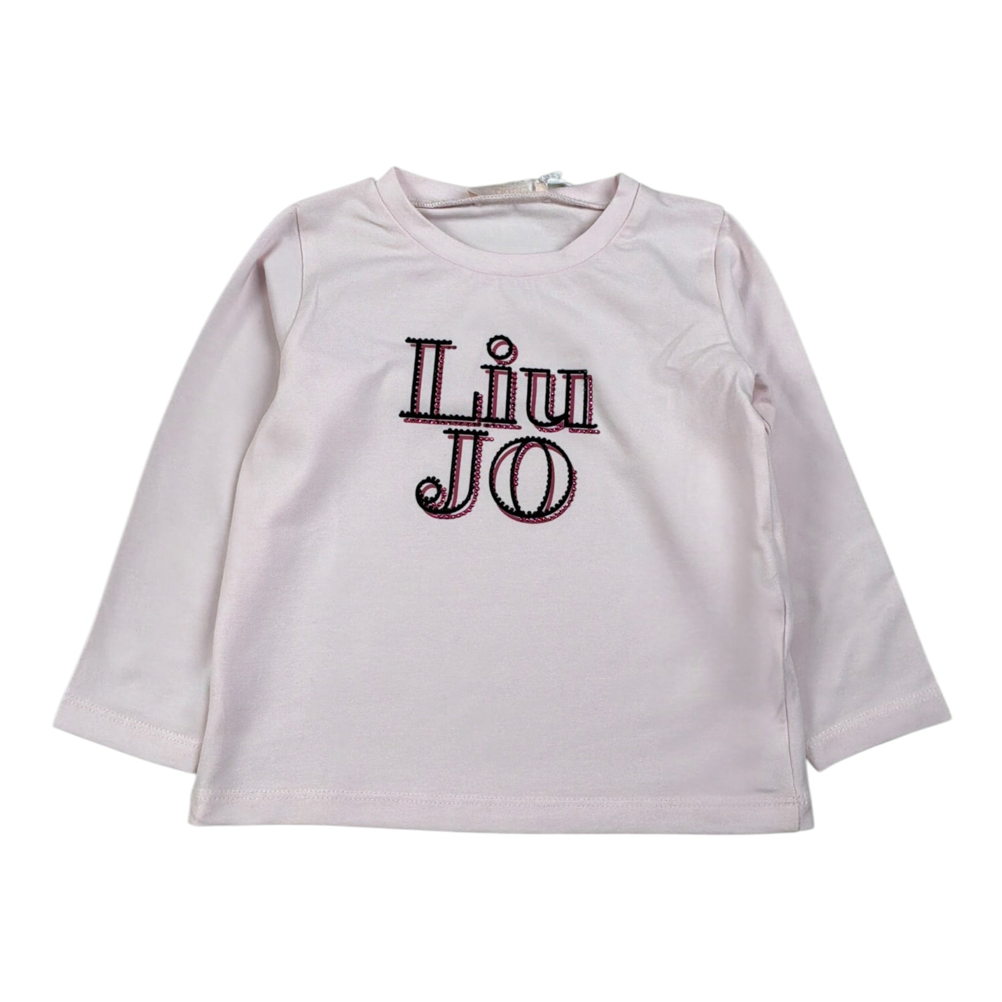 Liu Jo Shirt tinta unita con Stampa Rosa per Neonata KF3051 ROSA LIU JO 
