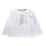 Liu Jo Shirt tinta unita con Stampa Bianco per Bambina KF3052 BIANCO LIU JO 
