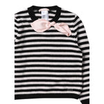 Liu Jo Maglia tinta unita con Fantasia A Righe Panna per Bambina KF3061 PANNA LIU JO 