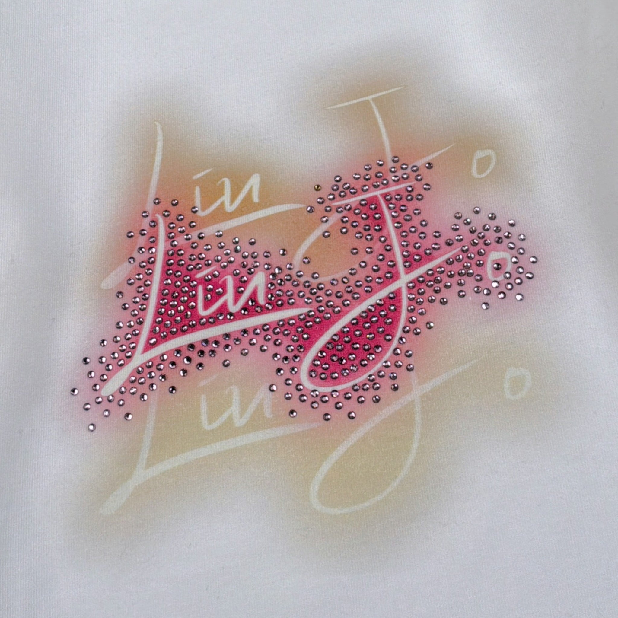 Liu Jo Shirt tinta unita con Stampa Bianco per Neonata KF3106 BIANCO LIU JO 