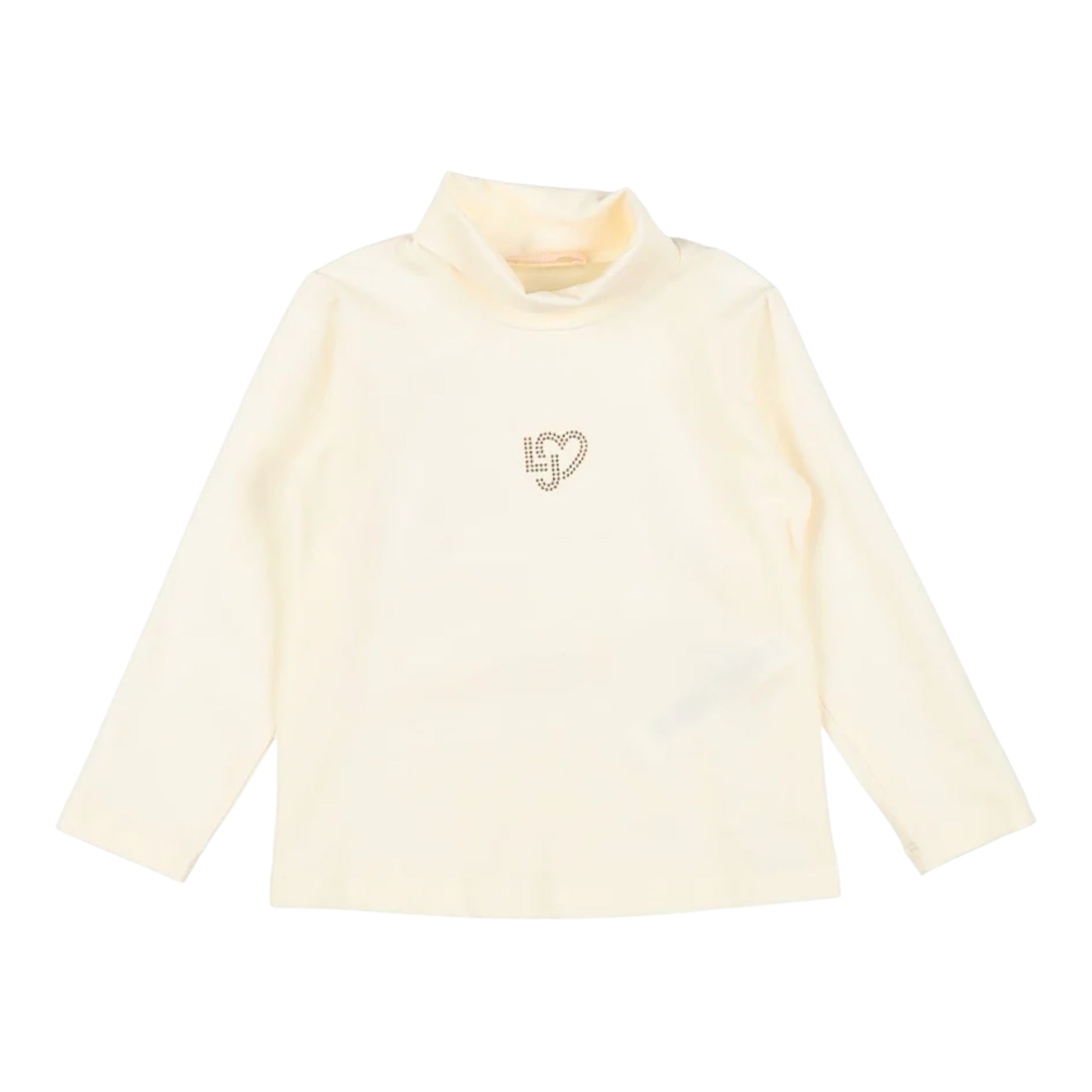Liu Jo Shirt Collo Alto tinta unita con Logo Panna per Bambina KF4031J PANNA LIU JO 