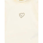 Liu Jo Shirt Collo Alto tinta unita con Logo Panna per Bambina KF4031J PANNA LIU JO 