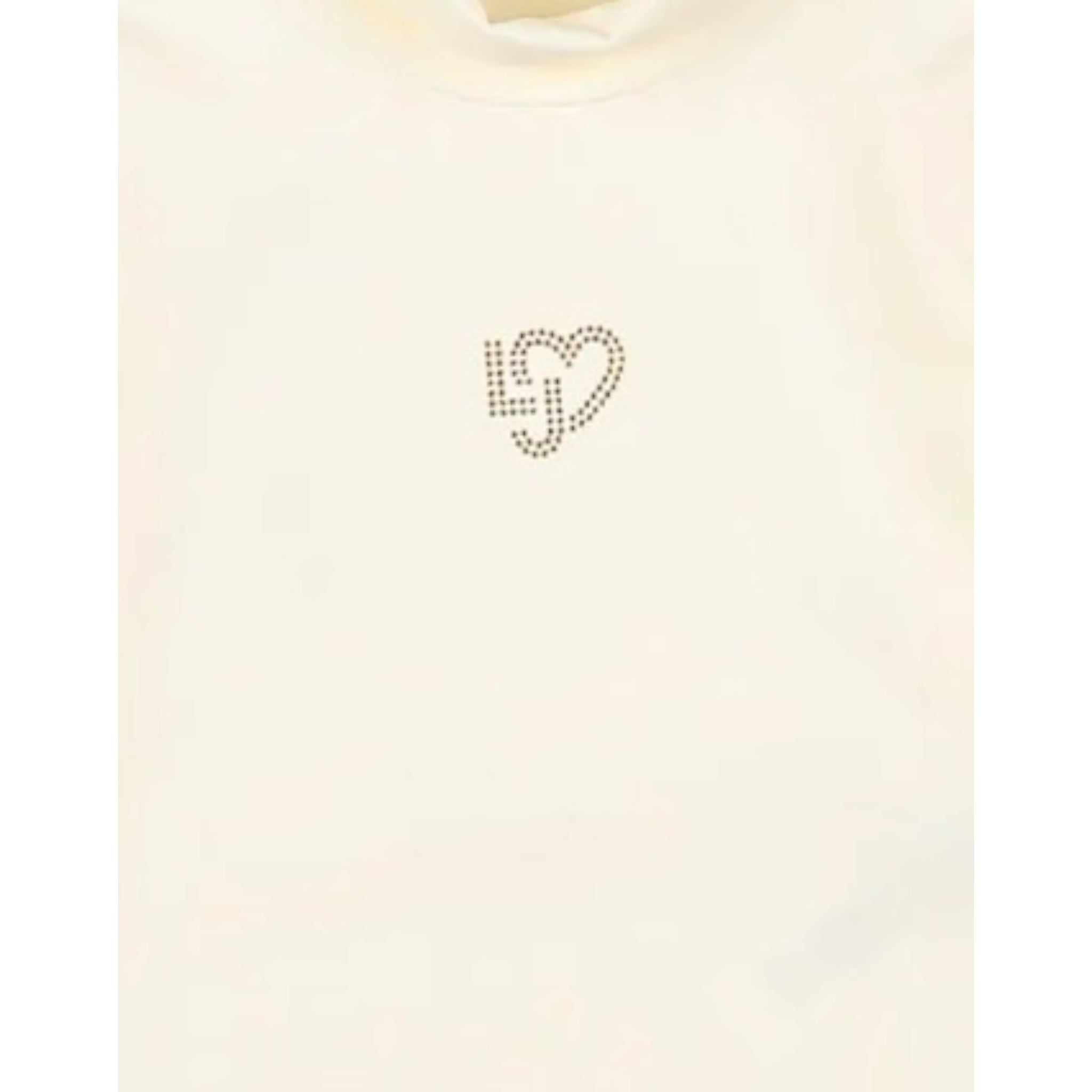 Liu Jo Shirt Collo Alto tinta unita con Logo Panna per Bambina KF4031J PANNA LIU JO 
