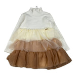 Liu Jo Abito tinta unita con Gonna In Tulle Panna per Neonata KF4045N PANNA LIU JO 