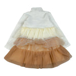 Liu Jo Abito tinta unita con Gonna In Tulle Panna per Bambina KF4045 PANNA LIU JO 