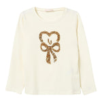 Liu Jo Shirt Collo Alto tinta unita con Paillettes Panna per Bambina KF4118 PANNA LIU JO 