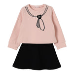 Liu Jo Completo 2Pz Felpa-Gonna Bicolore Nero/Rosa per Bambina KF5005 NERO/ROSA LIU JO 