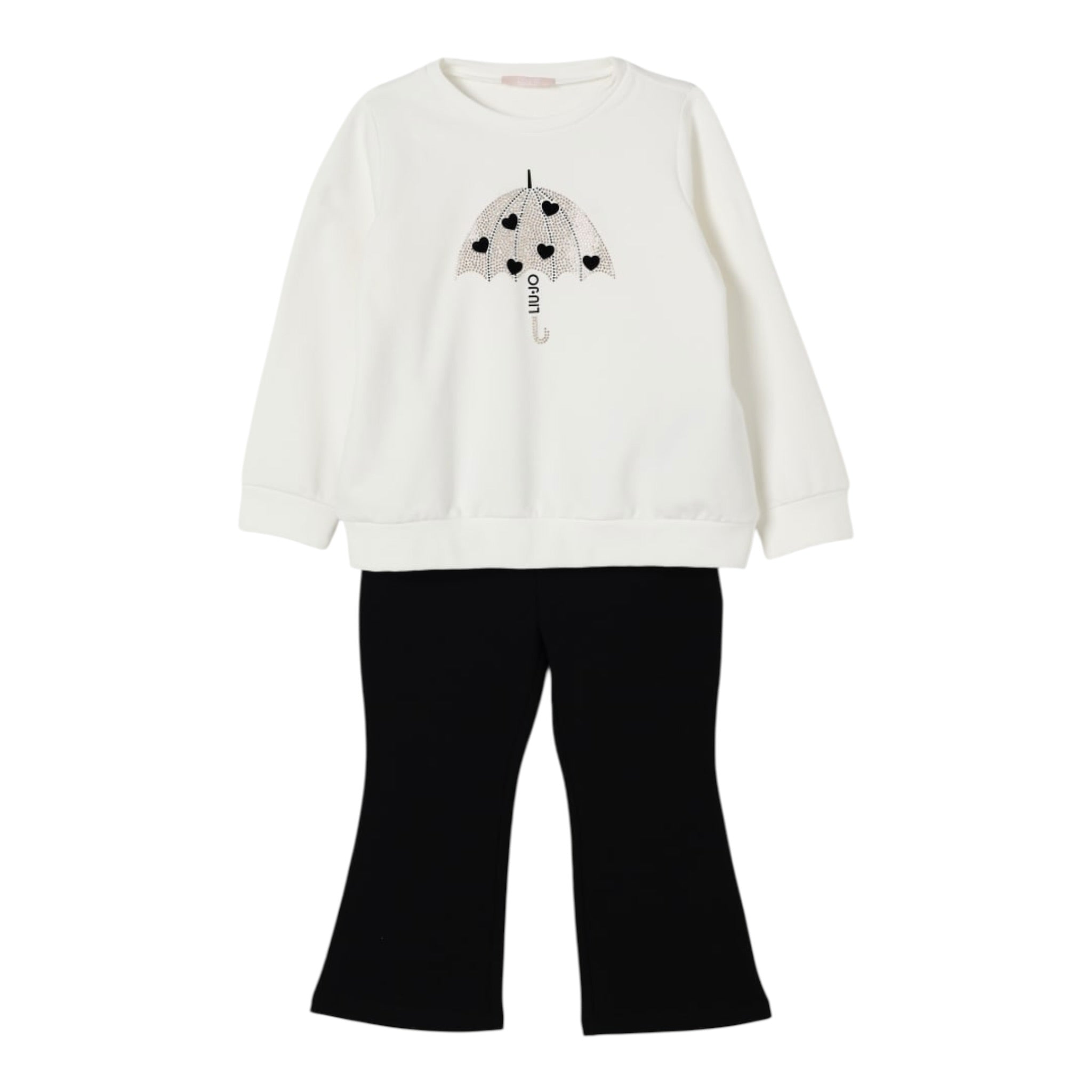 Liu Jo Completo 2Pz Felpa-Leggins Bicolore Bianco/Nero per Bambina KF5006X BIANCO/NERO LIU JO 