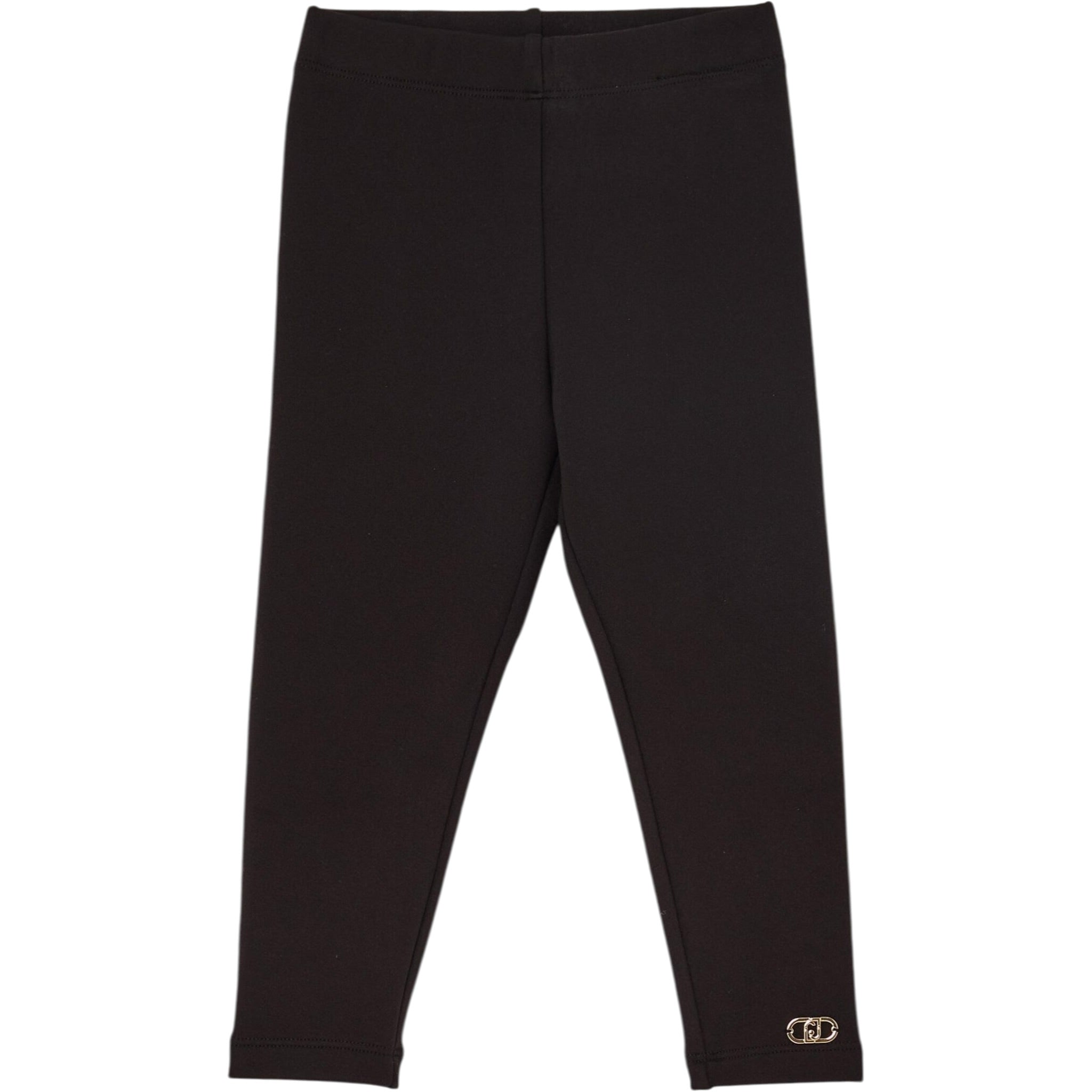 Liu Jo Leggins tinta unita con Logo Nero per Bambina KF5012XJ NERO LIU JO 