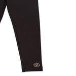 Liu Jo Leggins tinta unita con Logo Nero per Bambina KF5012XJ NERO LIU JO 