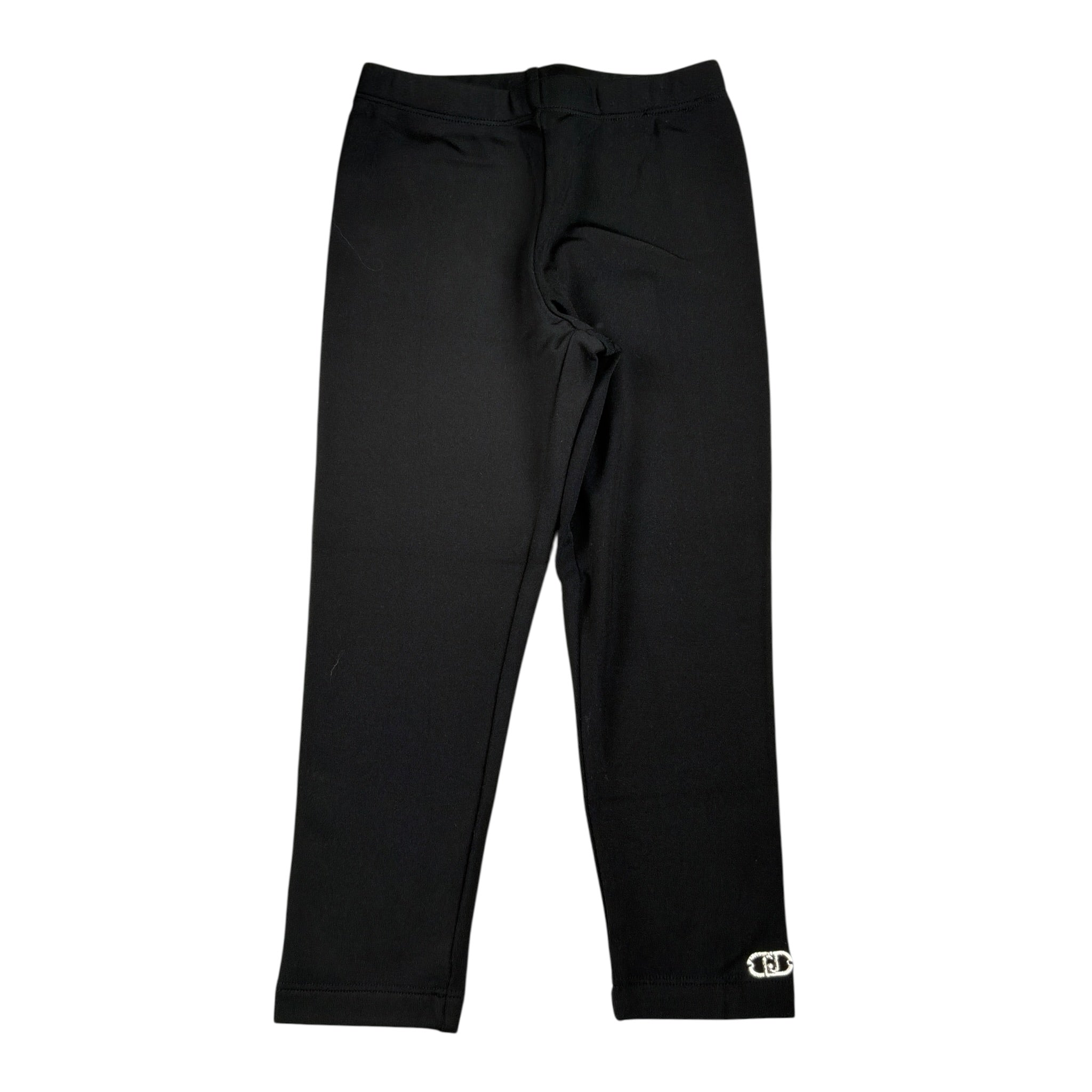 Liu Jo Leggins tinta unita con Logo Nero per Bambina KF5012XX NERO LIU JO 