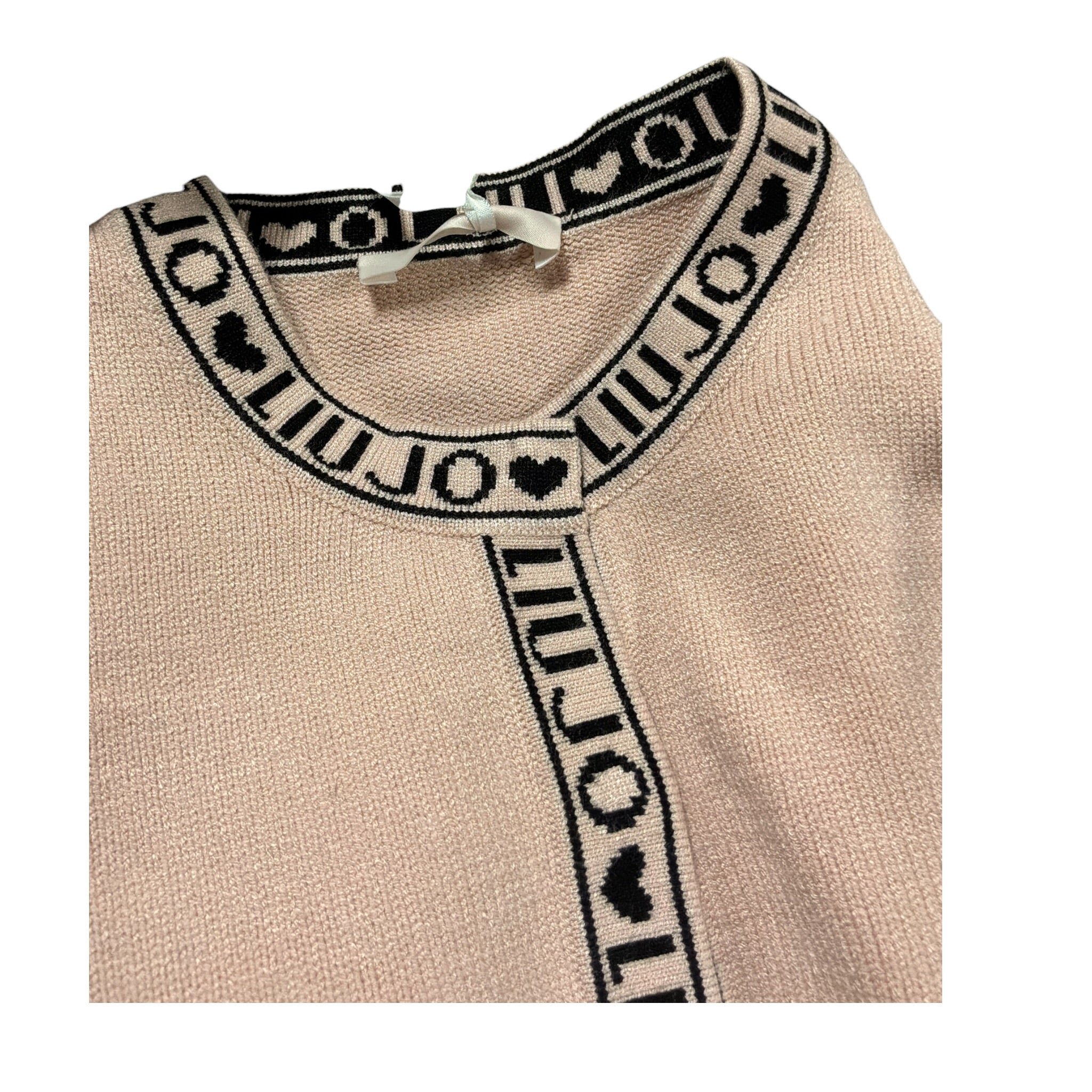 Liu Jo Cardigan tinta unita con Loghi Rosa per Neonata KF5029N ROSA LIU JO 