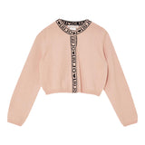 Liu Jo Cardigan tinta unita con Loghi Rosa per Bambina KF5029 ROSA LIU JO 