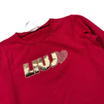 Liu Jo Shirt tinta unita con Stampa Rosso per Bambina KF5033X ROSSO LIU JO 