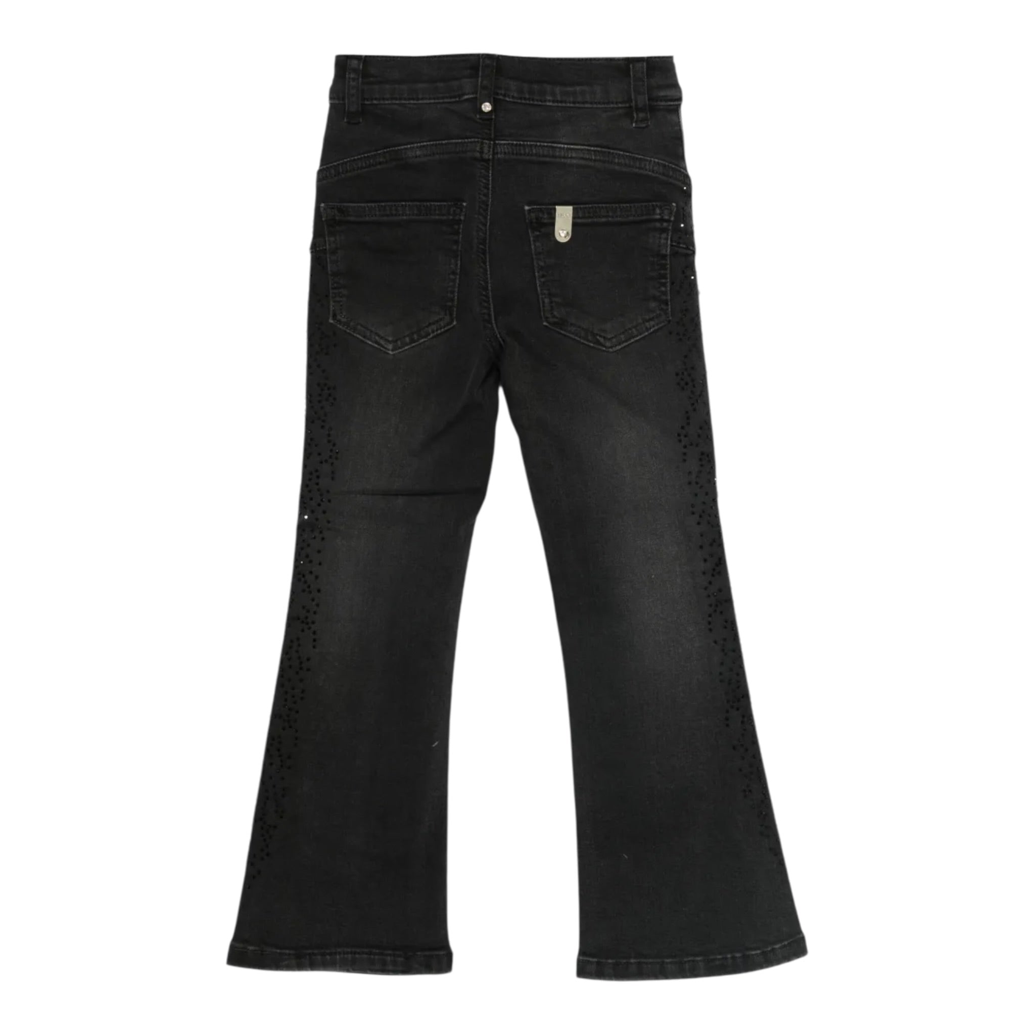 Liu Jo Jeans tinta unita Modello Zampa Nero per Bambina KF5035 NERO LIU JO 