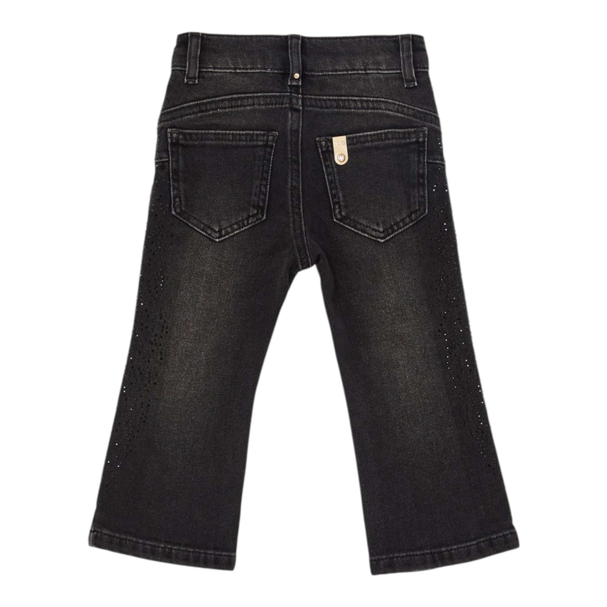 Liu Jo Jeans tinta unita Modello Zampa Nero per Bambina KF5035X NERO LIU JO 