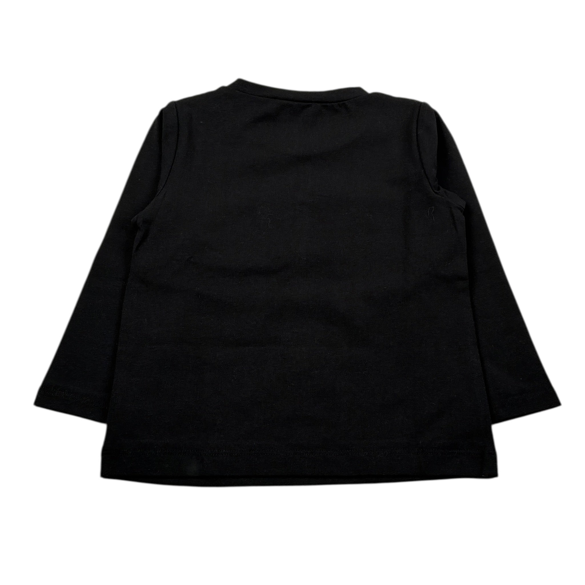 Liu Jo Shirt Girocollo tinta unita con Brillantini Nero per Neonata KF5048 NERO LIU JO 