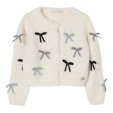 Liu Jo Cardigan tinta unita con Fiocchi Panna per Bambina KF5053 PANNA LIU JO 