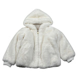 Liu Jo Pelliccia Tinta Uita con Zip E Cappuccio Panna per Bambina KF5058X PANNA LIU JO 
