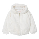 Liu Jo Pelliccia Tinta Uita con Zip E Cappuccio Panna per Bambina KF5058XX PANNA LIU JO 