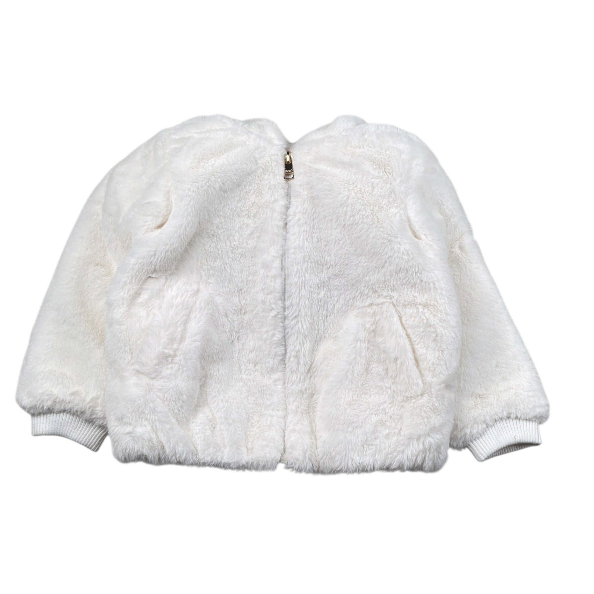 Liu Jo Pelliccia Tinta Uita con Zip E Cappuccio Bianco per Bambina KF5058XXX BIANCO LIU JO 