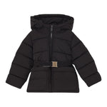 Liu Jo Giubbino tinta unita con Cappuccio Nero per Bambina KF5059 NERO LIU JO 