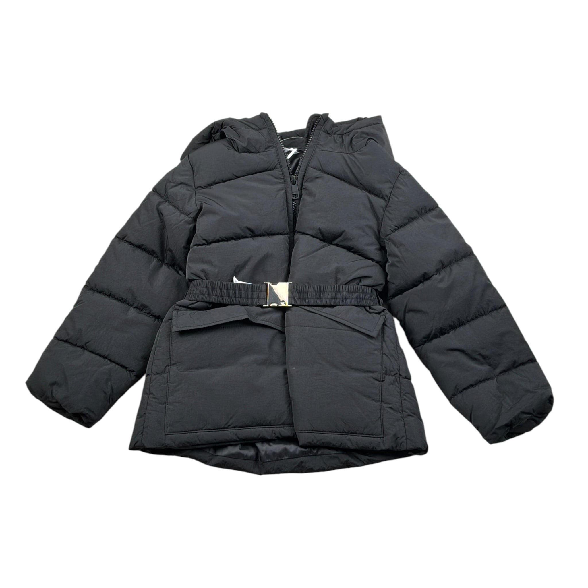 Liu Jo Giubbino tinta unita con Cappuccio Nero per Bambina KF5059X NERO LIU JO 