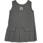 Liu Jo Abito tinta unita con Fantasia A Righe Grigio per Bambina KF5063 GRIGIO LIU JO 
