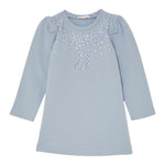 Liu Jo Abito Manica Lunga tinta unita con Brillantini Azzurro per Neonata KF5073 AZZURRO LIU JO 