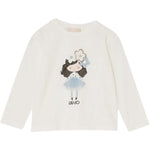 Liu Jo Shirt Girocollo tinta unita con Brillantini Bianco per Bambina KF5076XXJ BIANCO LIU JO 