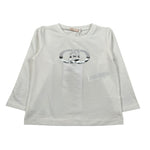 Liu Jo Shirt Girocollo tinta unita con Logo Bianco per Bambina KF5087J BIANCO LIU JO 