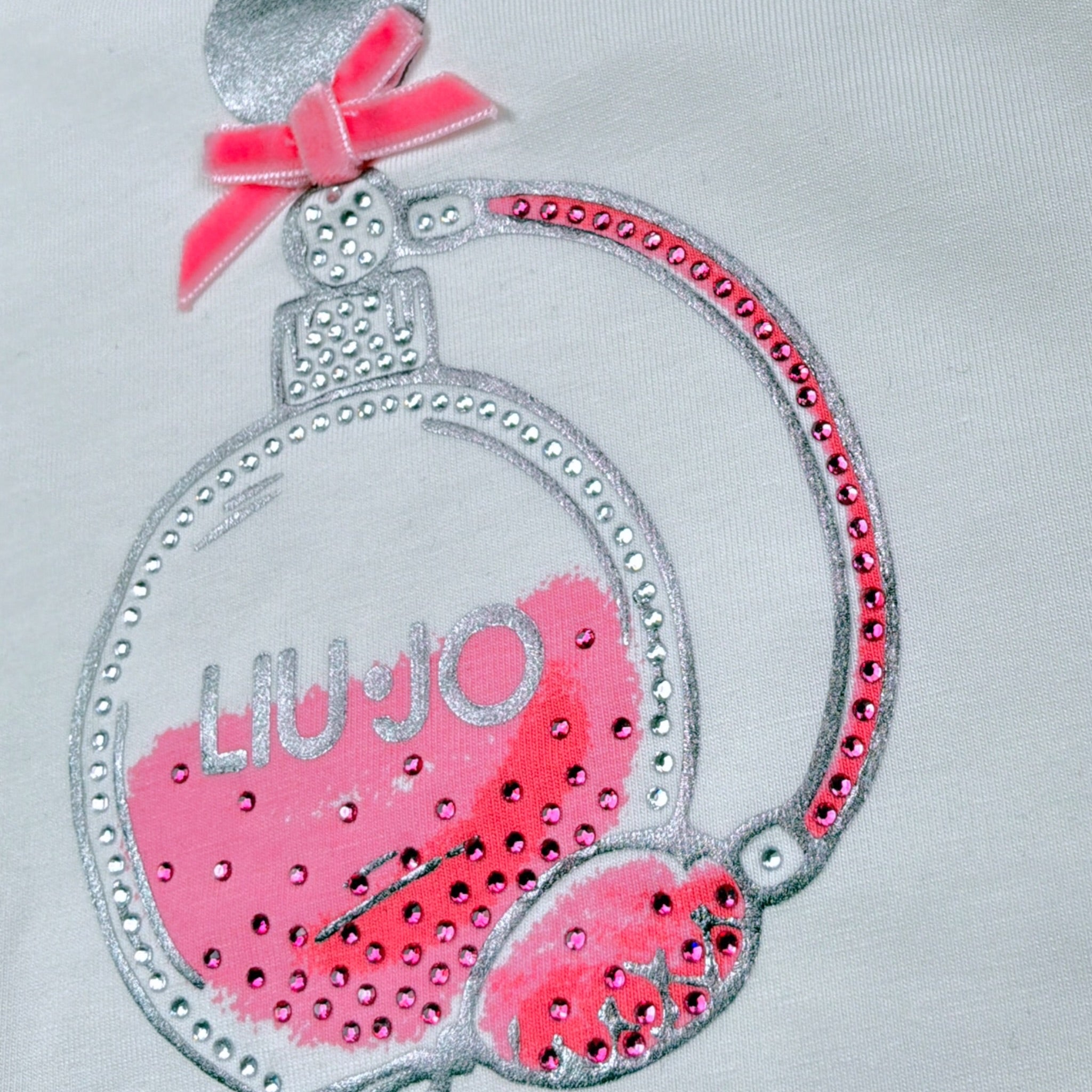 Liu Jo Shirt Girocollo tinta unita con Stampa Bianco per Bambina KF5088 BIANCO LIU JO 