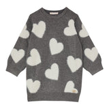 Liu Jo Abito In Maglia tinta unita con Stampa Grigio per Bambina KF5097 GRIGIO LIU JO 