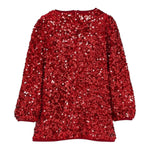 Liu Jo Abito Manica Lunga tinta unita con Paillettes Rosso per Bambina KF5104JX ROSSO LIU JO 