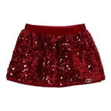 Liu Jo Gonna tinta unita con Paillettes Rosso per Bambina KF5105JXXXX ROSSO LIU JO 
