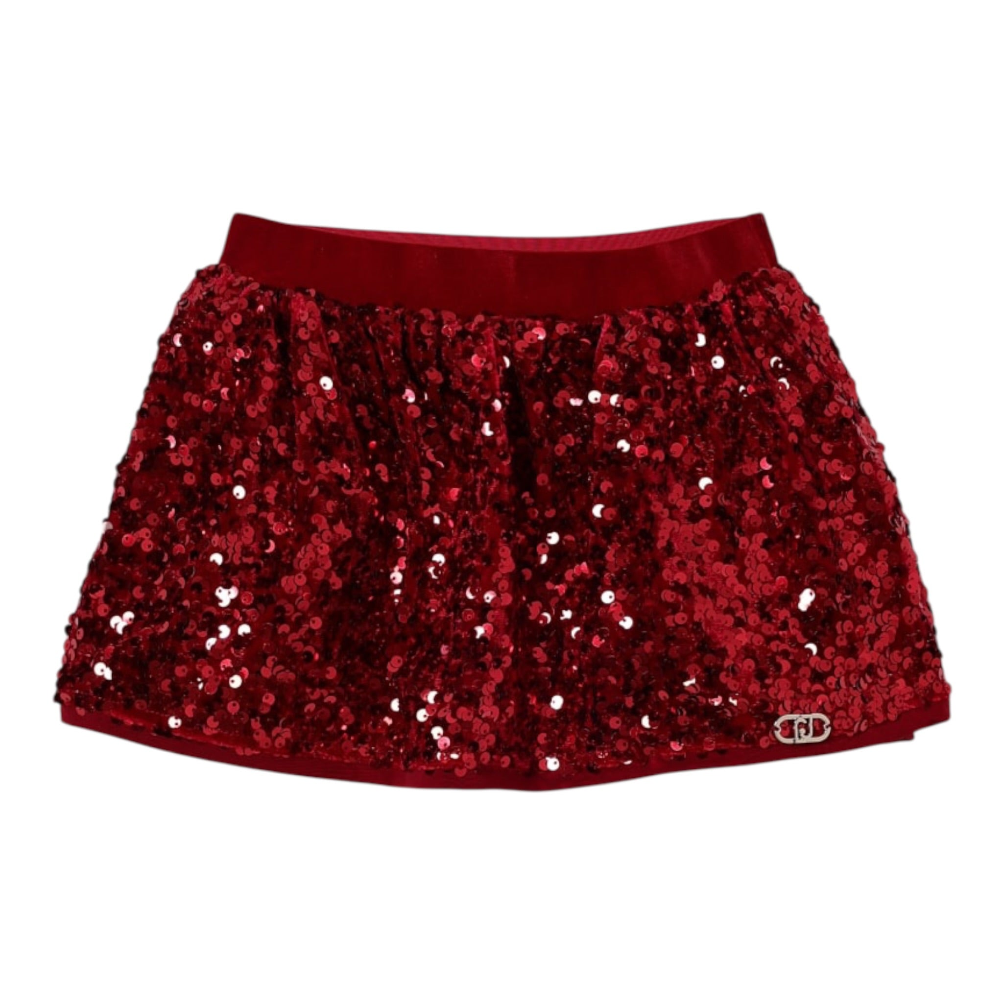 Liu Jo Gonna tinta unita con Paillettes Rosso per Bambina KF5105JXXXX ROSSO LIU JO 
