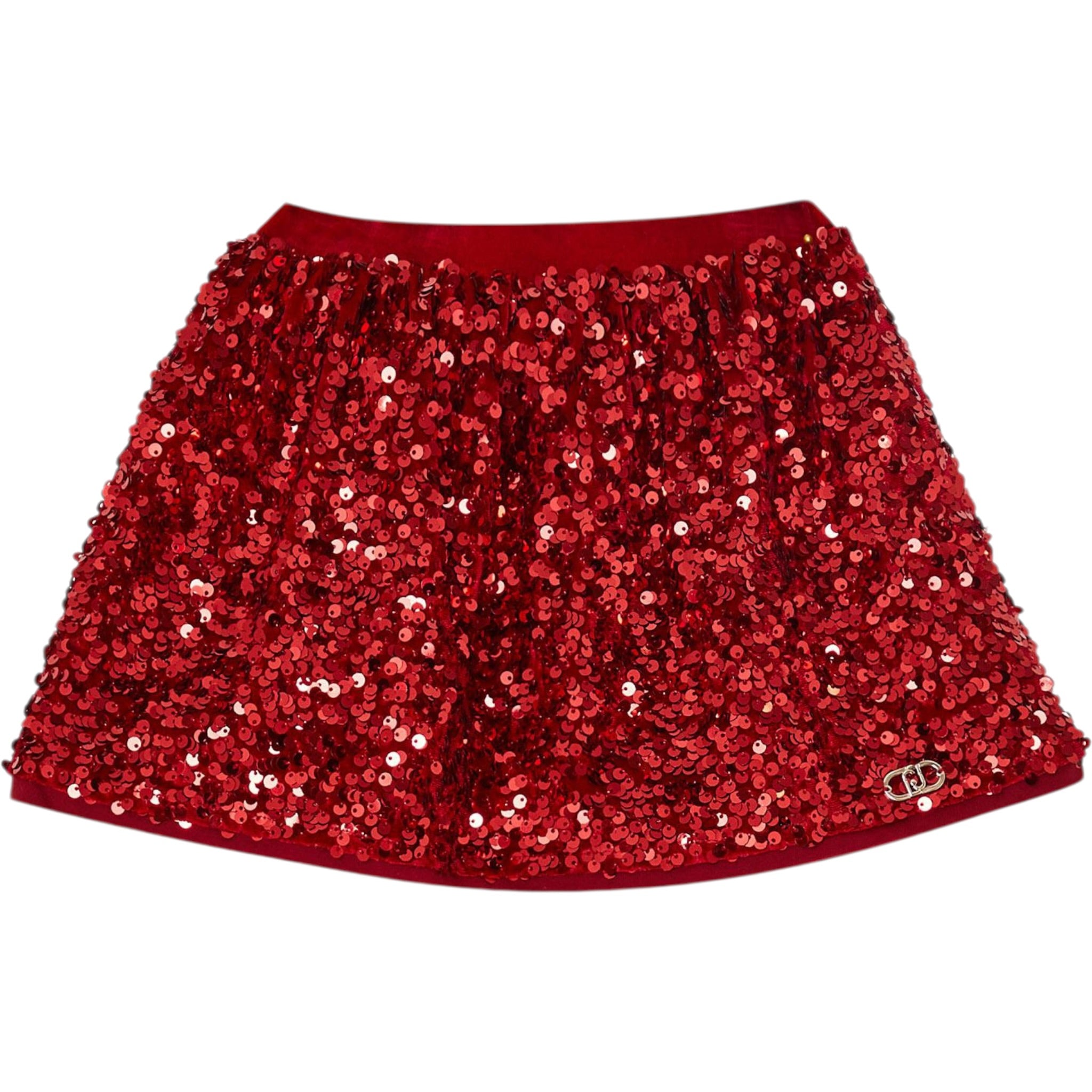 Liu Jo Gonna tinta unita con Paillettes Rosso per Bambina KF5105 ROSSO LIU JO 