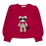 Liu Jo Felpa Chiusa Girocollo tinta unita con Paillettes Rosso per Bambina KF5111X ROSSO LIU JO 