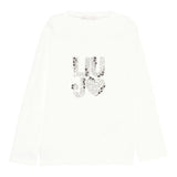 Liu Jo Shirt Girocollo tinta unita con Stampa Logo Bianco per Bambina KF5118 BIANCO LIU JO 