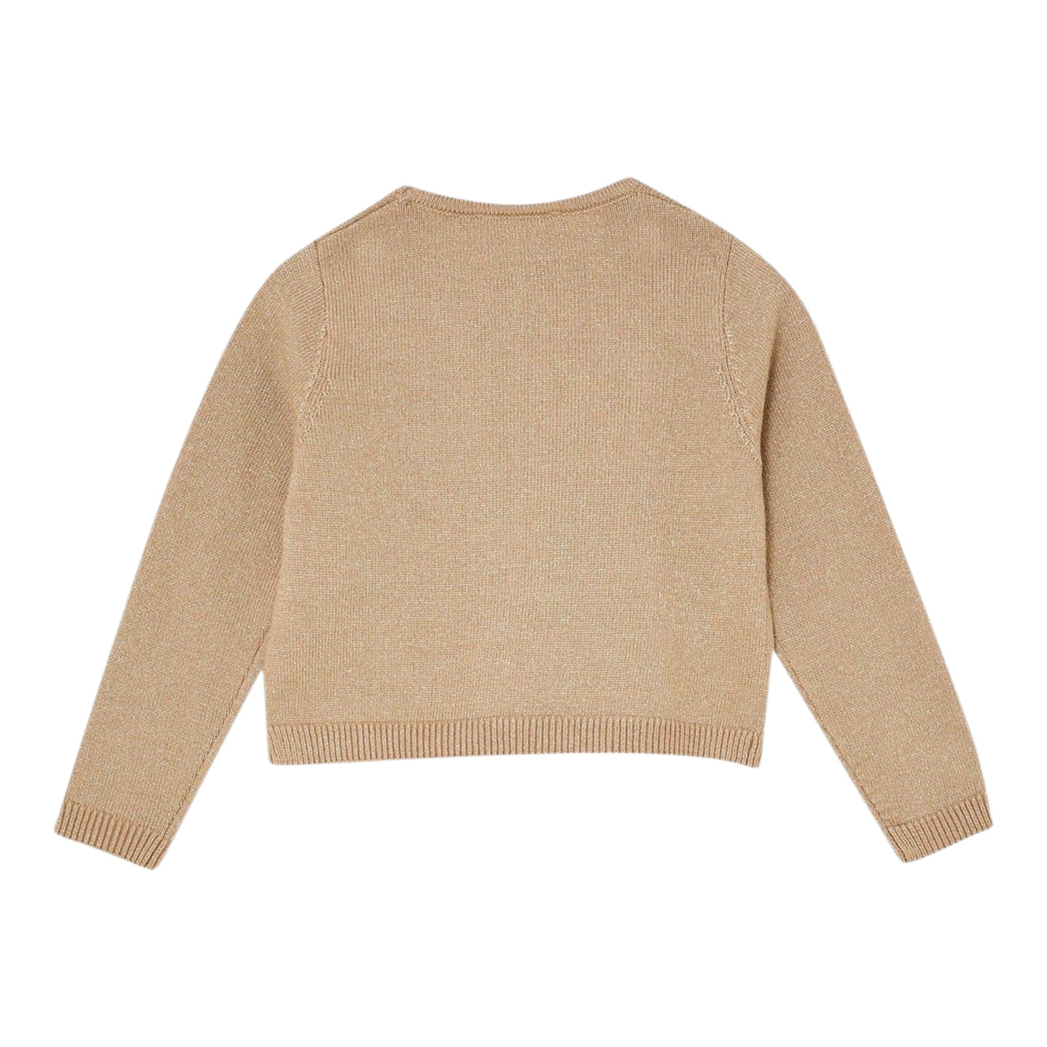 Liu Jo Maglia Girocollo tinta unita con Ricami Beige per Neonata KF5122X BEIGE LIU JO 