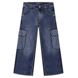 Liu Jo Jeans tinta unita Modello Palazzo Blu per Bambina KF5129 BLU LIU JO 