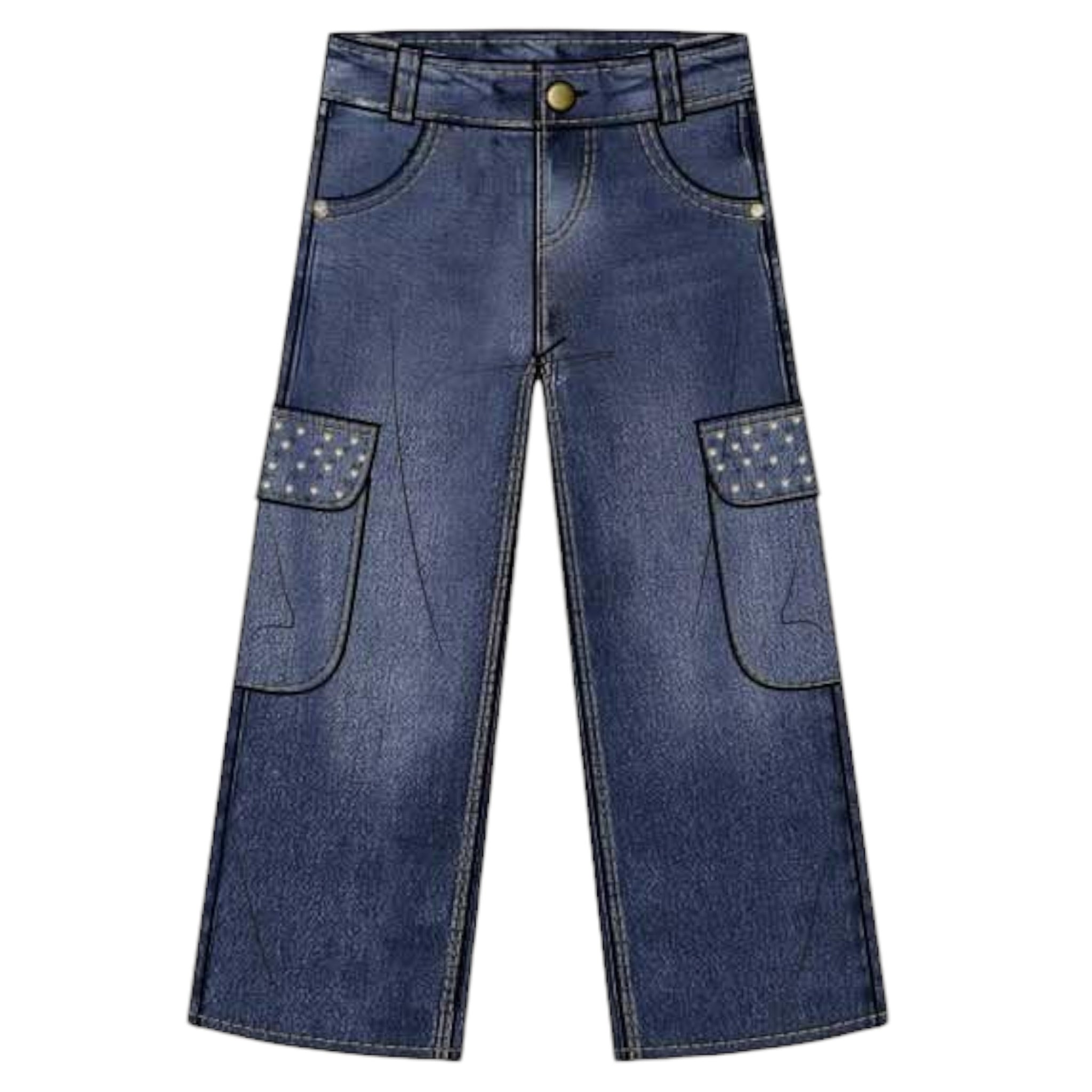 Liu Jo Jeans tinta unita Modello Palazzo Blu per Bambina KF5129X BLU LIU JO 