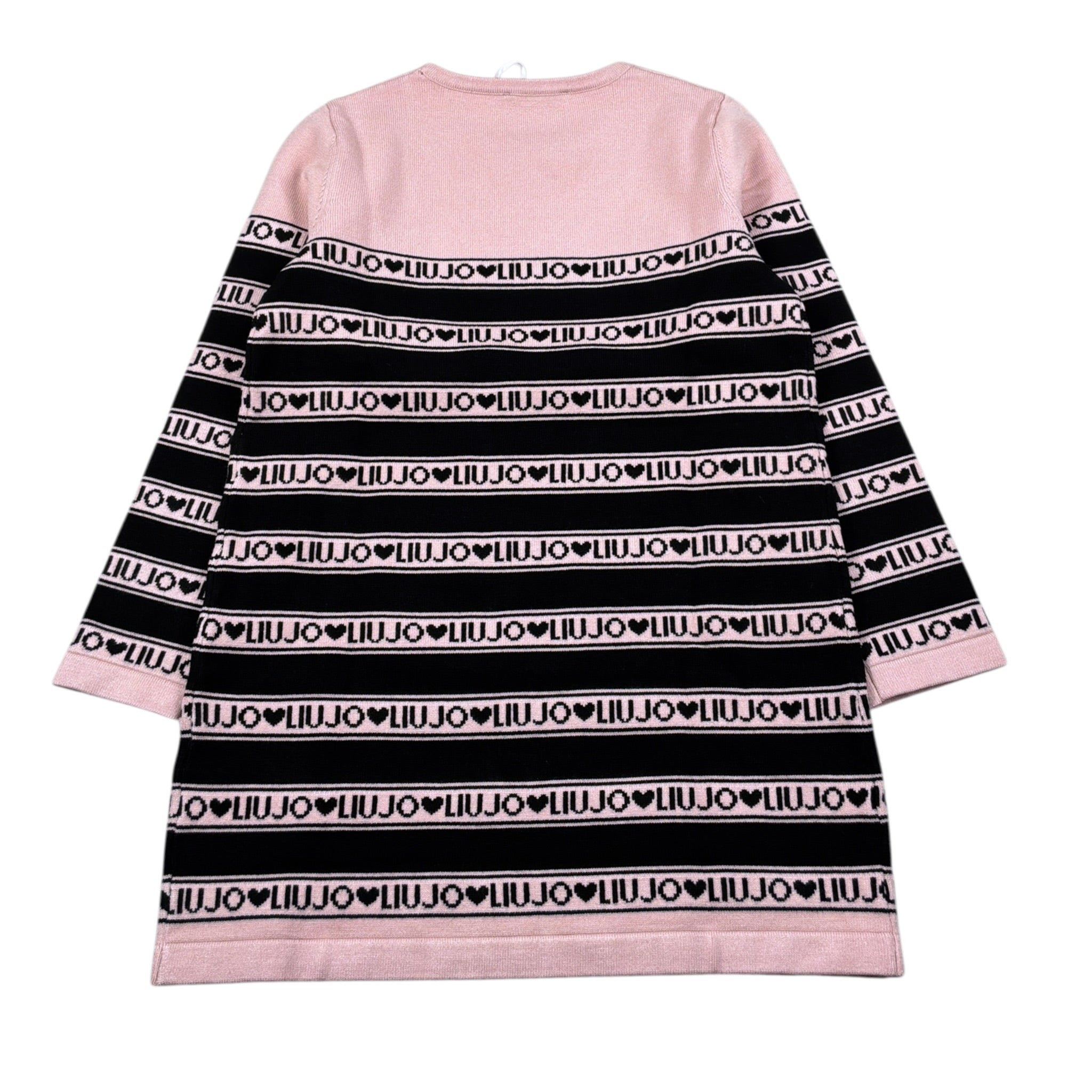Liu Jo Abito Manica Lunga tinta unita con Logo Rosa per Bambina KF5130 ROSA LIU JO 